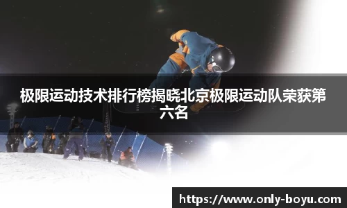 极限运动技术排行榜揭晓北京极限运动队荣获第六名